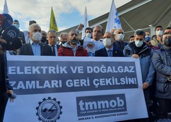 Enerji Bakanlığı’nın önünden zamlara tepki: Geri alınsın