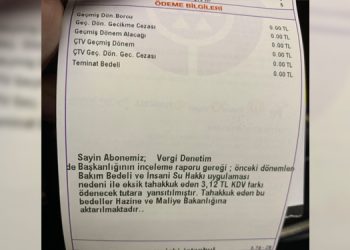 İBB’nin ücretsiz verdiği sudan Maliye Bakanlığı KDV almaya başladı