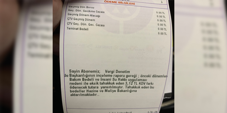 İBB’nin ücretsiz verdiği sudan Maliye Bakanlığı KDV almaya başladı İBB’nin ücretsiz verdiği sudan Maliye Bakanlığı KDV almaya başladı