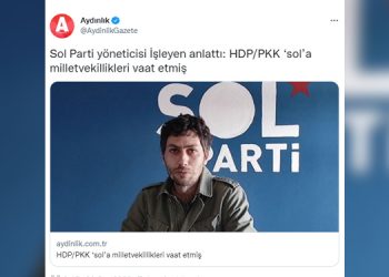 Sol Parti’li İşleyen’in iddiası Aydınlık’ta manşet oldu