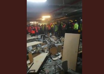 İnşaat işçilerinden yemekhanede eylem