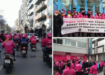 İzmir’de kuryeler kontak kapattı