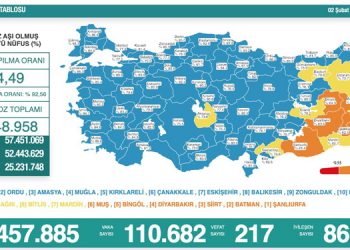 Koronadan 217 vefat, 110 bin 682 yeni vaka tespiti
