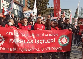 Farplas işçileri Gebze’ye yürüdü