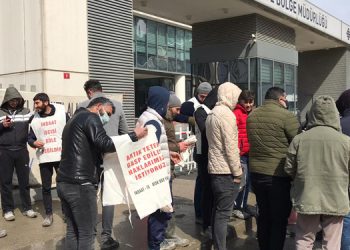 Finans Merkezi şantiyesinde işçiler eylem başlattı