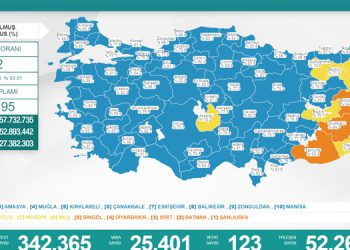 Türkiye’de 25 bin 401 kişinin Kovid-19 testi pozitif çıktı, 123 kişi hayatını kaybetti
