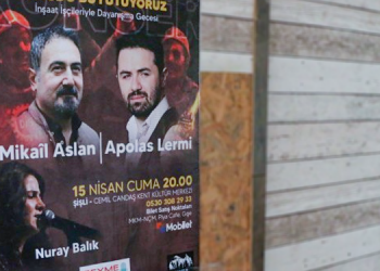 İnşaat işçileri için dayanışma konseri: Umudu büyütüyoruz