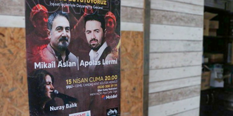 İnşaat işçileri için dayanışma konseri: Umudu büyütüyoruz İnşaat işçileri için dayanışma konseri: Umudu büyütüyoruz