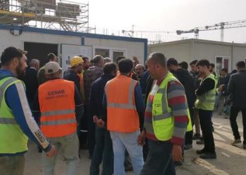 Akkuyu işçileri ücret eyleminde