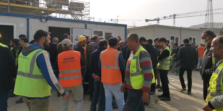 Akkuyu işçileri ücret eyleminde Akkuyu işçileri ücret eyleminde