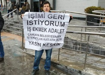 Çankaya Belediyesi’nin işten attığı Keskin’e polis müdahalesi