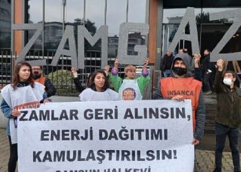 Doğal gaza yapılan zamlar Samsun’da protesto edildi