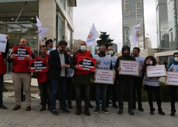 EnerjiSA işçileri Başkent Elektrik önüne geldi