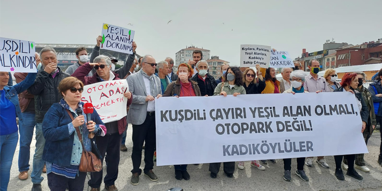 Kuşdili Çayırı’ndaki projeye karşı eylem Kuşdili Çayırı’ndaki projeye karşı eylem