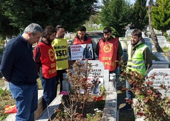 Sendika temsilcisi Oğuz mezarı başında anıldı