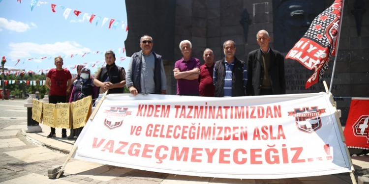 Gaziantepspor emekçileri tazminatları için 40 gündür nöbette Gaziantepspor emekçileri tazminatları için 40 gündür nöbette