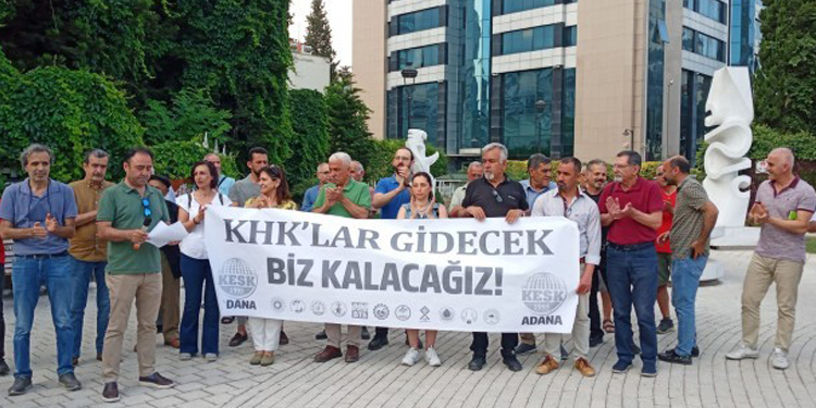 Adana’da KESK’li emekçilerden açıklama Adana’da KESK’li emekçilerden açıklama