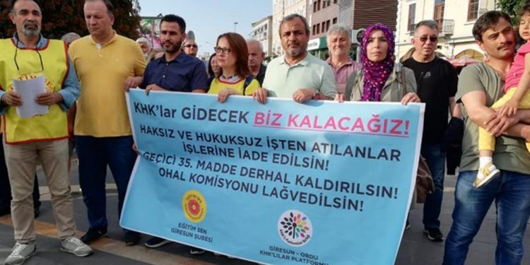 Giresun’da KHK eylemi Giresun’da KHK eylemi