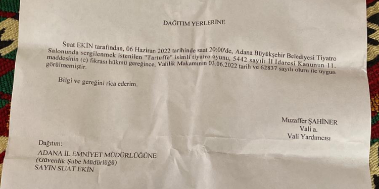 Adana’da Kürtçe tiyatro oyunu yasaklandı Adana’da Kürtçe tiyatro oyunu yasaklandı