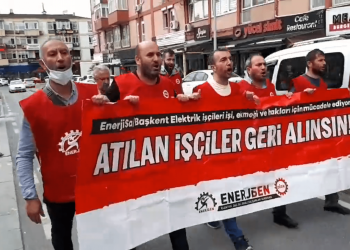 Enerji işçileri gözaltına alındı