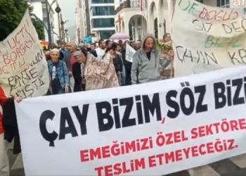 Hopalı çay üreticileri kanun teklifini protesto etti
