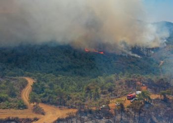 Marmaris’teki orman yangınından dönen arazöz devrildi: 4 işçi yaralı