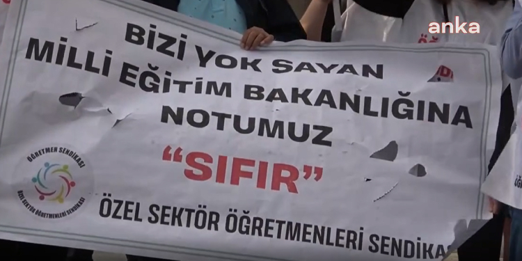 Özel sektör öğretmenleri: Bizi yok sayan Mahmut Özer’e notumuz sıfır Özel sektör öğretmenleri: Bizi yok sayan Mahmut Özer’e notumuz sıfır