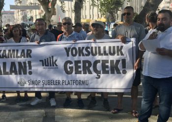 KESK, TÜİK’in açıkladığı enflasyon verilerini Sinop’ta protesto etti