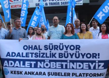 KESK’in “Adalet Nöbeti” 2’nci gününde