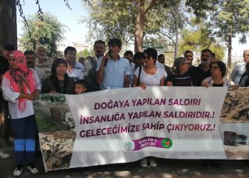 Antep’te ağaç kıyımı protestosu