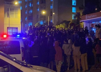 Muğla’da öğrenci yurdunda su protestosu