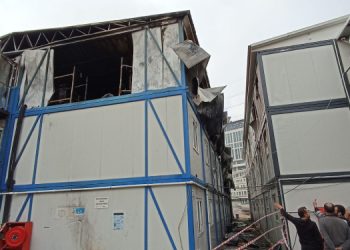 Finans Merkezi şantiyesinde yangın: 1 ölü, 3 yaralı