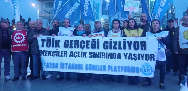 KESK’ten “TÜİK gerçeği gizliyor” eylemi KESK’ten “TÜİK gerçeği gizliyor” eylemi
