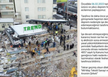 Depremzede tekstil işçileri işten atılmakla tehdit edildi