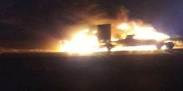 Irak’ta ABD’nin lojistik konvoyuna saldırı Irak’ta ABD’nin lojistik konvoyuna saldırı