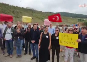 Sarıyer sakinleri beton santrali inşaatını protesto etti