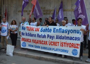 Kesk İzmi̇r’de Enflasyon Rakamlarını ve Maaşları Protesto Etti̇