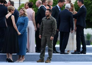 Zelenskiy’in Vilnius’ta tek kaldığı anlar dikkat çekti