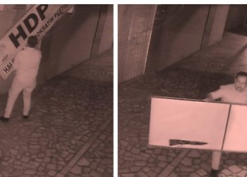 Iğdır’da HDP tabelasına saldırı