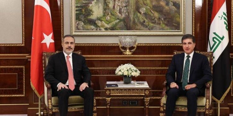 Hakan Fidan Barzani ile görüştü Hakan Fidan Barzani ile görüştü