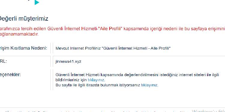 TürkTelekom’a göre JINNEWS ‘Aile Profiline’ uymuyor! TürkTelekom’a göre JINNEWS ‘Aile Profiline’ uymuyor!