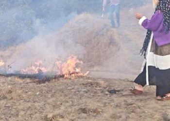 Merivan’da yangın söndürmek isteyenlere gözaltı