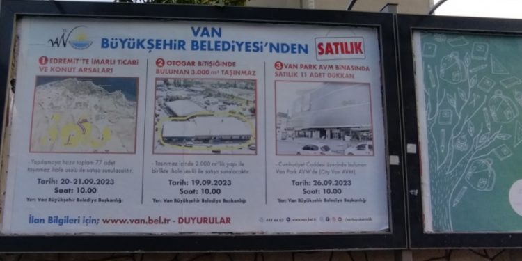 Van kayyımı da taşınmazları ilana çıkardı Van kayyımı da taşınmazları ilana çıkardı