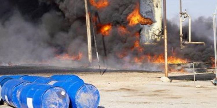 Elektrik santrali ve petrol istasyonuna SİHA saldırısı Elektrik santrali ve petrol istasyonuna SİHA saldırısı