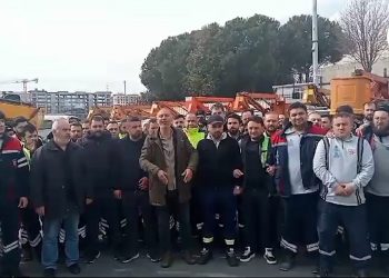 İBB’ye bağlı İstanbul Enerji A.Ş.’de çalışan işçiler sefalet ücretine karşı iş bıraktı