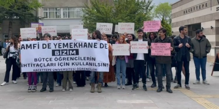 Hacettepe öğrencilerinden “ranta ve zamlara” karşı protesto