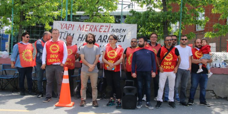 İşçiler hak gaspına karşı eylem başlattı