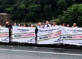 Arhavililer madene karşı yürüdü