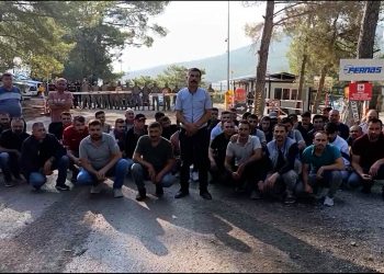 Fernas Madencilik’te işçilerden sendika hakkı eylemi