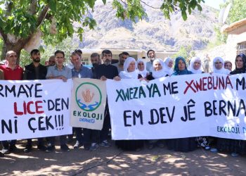 Licê’de maden protestosu: Geçit vermeyeceğiz